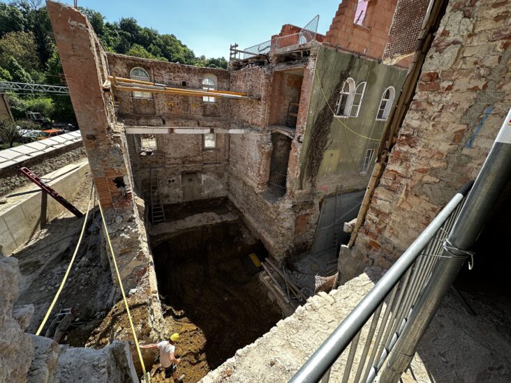 Blick auf die Baustelle