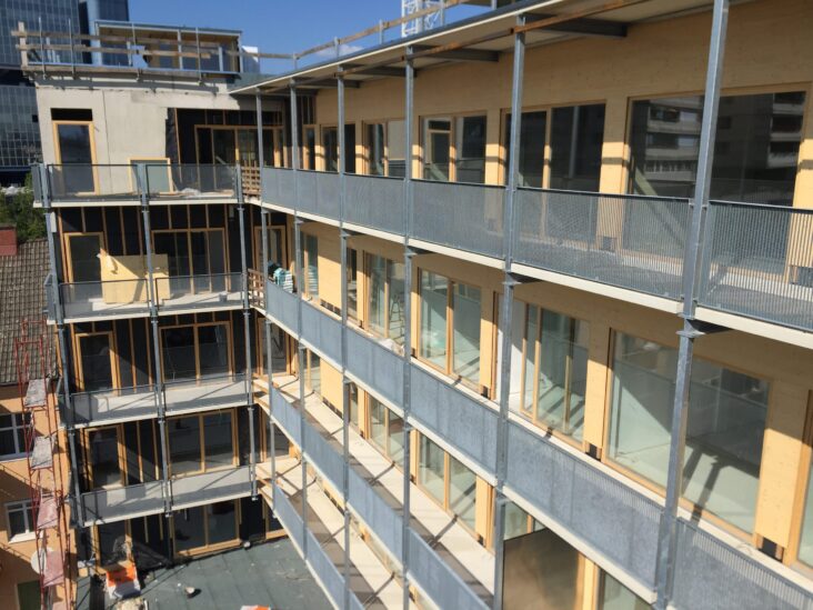 Ansicht der hofseitigen Pawlatschen