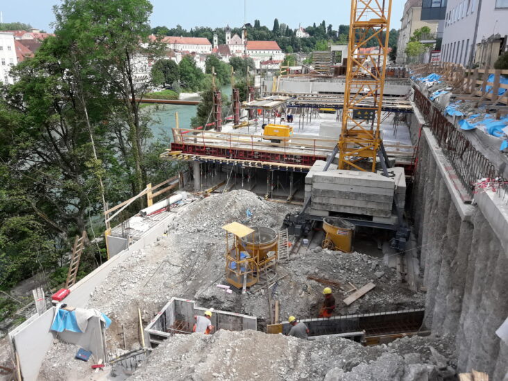 Stadtplatzgarage Baustelle Detail